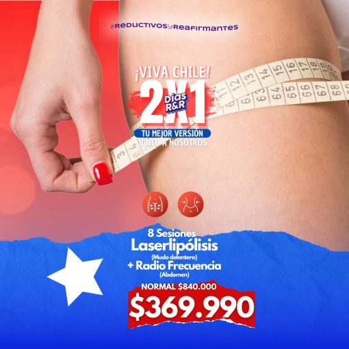 8 Sesiones  Laserlipólisis  + Radio Frecuencia