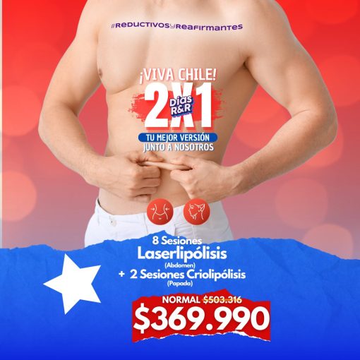 8 Sesiones  Laserlipólisis  +  2 Sesiones Criolipólisis