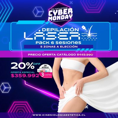 Depilación láser 5 zonas a elección
