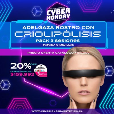 Criolipólisis papada o mejillas pack 3 ses.