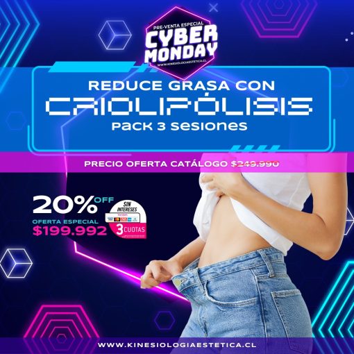 Reduce grasa con Criolipólisis 3 ses.