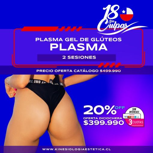 PLASMA GEL EN GLÚTEOS 2 SES.