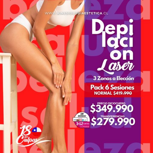 Depilación Láser  3 Zonas a Elección