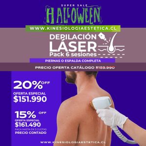 Depilación Láser Piernas o Espalda completa 6 ses.