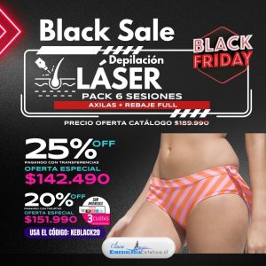Depilación Láser Axila + Rebaje FULL 6 ses.