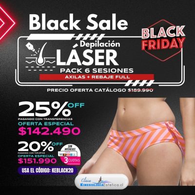 Depilación Láser Axila + Rebaje FULL 6 ses.