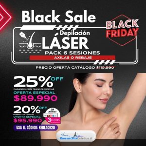 Depilación Láser Axila o Rebaje 6 ses.