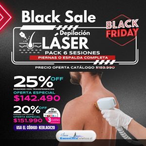 Depilación Láser Piernas o Espalda 6 ses.
