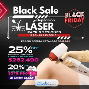 Depilación Láser 3 Zonas a Elección 6 ses.