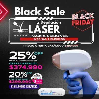 Depilación Láser 6 Zonas a Elección 6 ses.