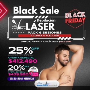 Depilación Láser 7 Zonas a Elección 6 ses.